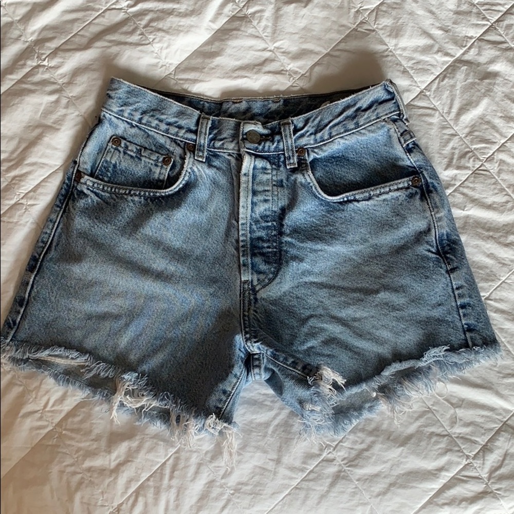 Lucky Brand Dungarees High Waisted Denim Shorts